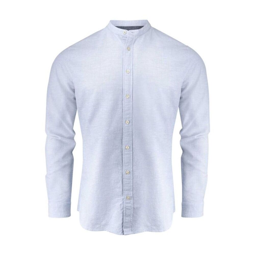 James Harvest Mens Townsend Linen Blend Shirt / Light Blue